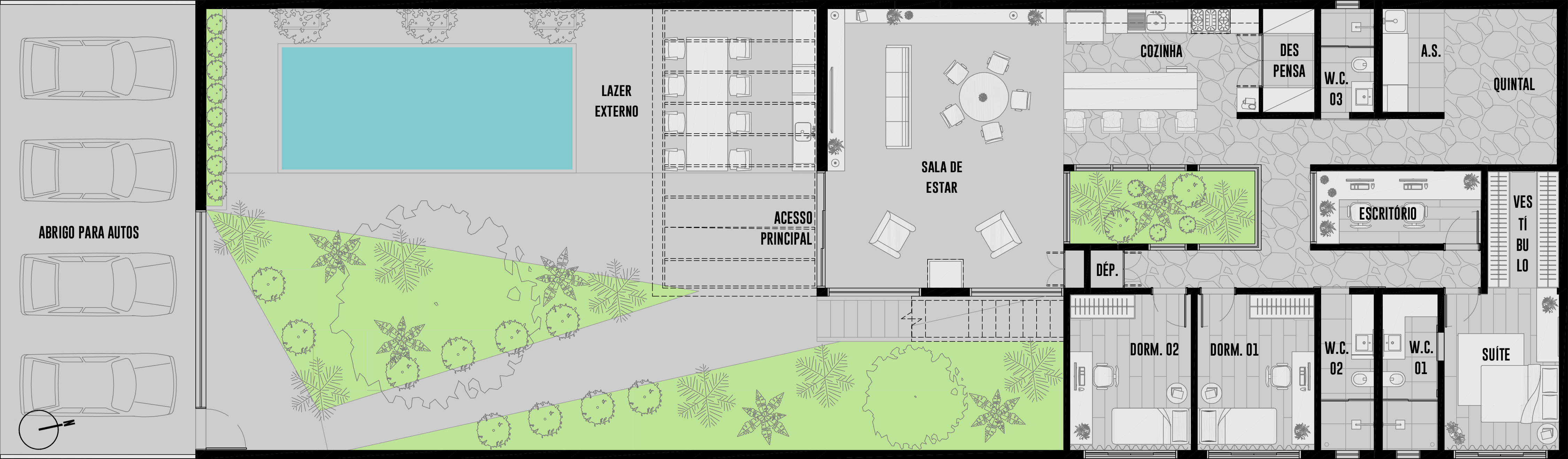 Casa Rojo: Planta Baixa - Térreo